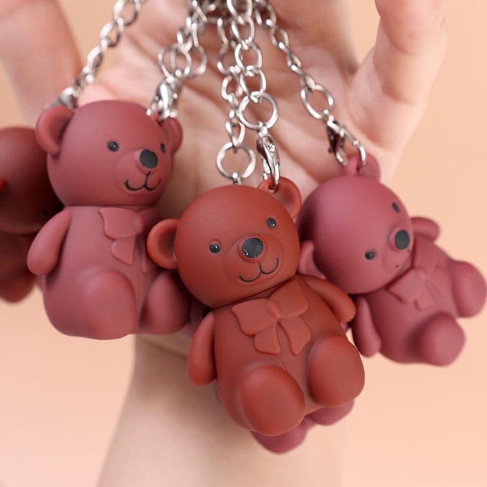 Mocallure - 6pcs Korean Bear Keychain Lip Gloss